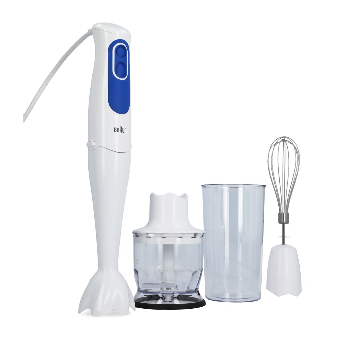 Braun Electric Hand Blender with Chopper White 0.35 Liter Hand